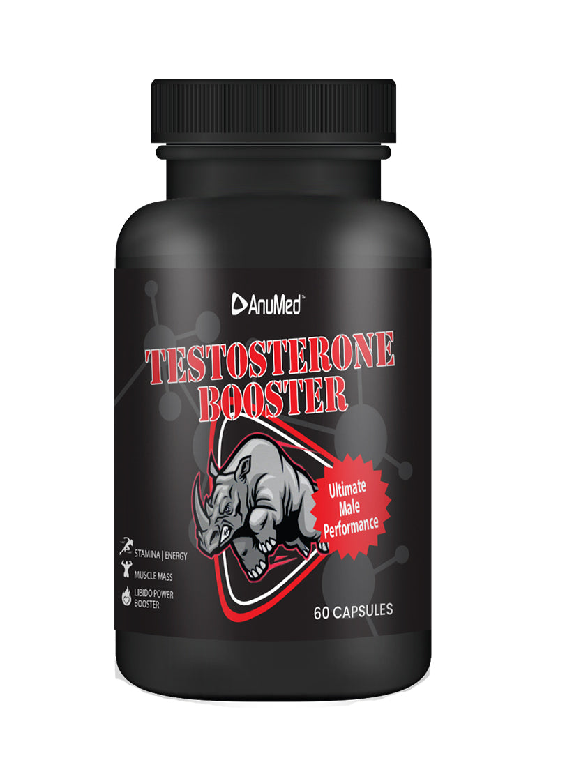 Testosterone Booster 60 Capsules with Horny Goat Weed + Korean Ginseng + Tribulus. Ultimate Male Enhancing Supplement for Blood Flow, Stamina, Muscle Mass.