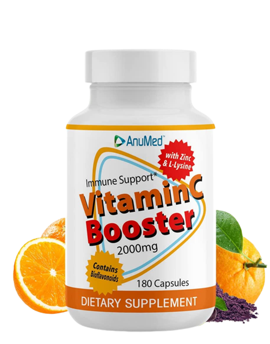 Vitamin C Booster 2000mg with Zinc 500mg + L-Lysine 500mg + Bioflavonoids 300mg.